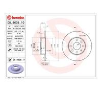 BREMBO 2X Disco De Freno Delante 240 Completo Para Opel Corsa C F08 F68 W5L