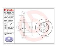 BREMBO 2X Disco De Freno Delante 240 Ventilado Para Opel Corsa C F08 F68