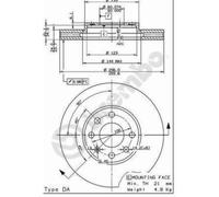 BREMBO 2X Disco De Freno Delante 256 Ventilado Para Opel Astra G CC F48