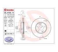 BREMBO 2X Disco De Freno Delante 280 Ventilado Para KIA Carens III UN