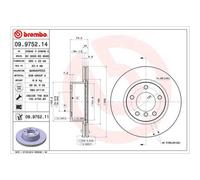BREMBO 2X Disco De Freno Delante 292 Ventilado Para BMW 1ER E81 E87 E88