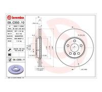 BREMBO 2X Disco De Freno Delante Ø307 Mm Ventilado Para BMW 2 Active Tourer F45