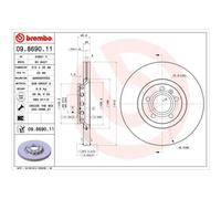 BREMBO 2X Disco De Freno Delante 312 Ventilado Para Audi A4 8E2 B6 8EC
