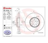 BREMBO 2X Disco De Freno Delante Ø328 Mm Ventilado Para Volvo XC90 I 275 D5 AWD