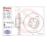 BREMBO 2X Disco De Freno Delante 348 Ventilado Para BMW Serie 7 E65 E66 E67