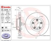 BREMBO 2X Disco De Freno Delante Ø360 Mm Ventilado Para VW Touareg 7P5 3.0 V6
