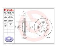 BREMBO 09.7826.10 Disco de freno