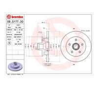 BREMBO 2x Disco de Freno Delantero 258 Completo para VW Transporter III Autobús