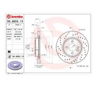 BREMBO 2x Disco de Freno Delantero Ø276 - MM Perforado/Iluminación Interior para