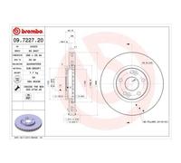 BREMBO 2x Disco de Freno Delantero 288 con Ventilación Interior para Renault \ T
