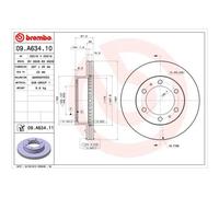 BREMBO 2X Disco De Freno Delantero 297 Ventilado Para Toyota Hilux VII