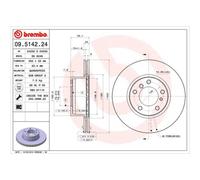 BREMBO 2X Disco De Freno Delantero 302 Ventilado Para BMW 5 Series E34 E32