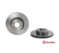 BREMBO 2x Disco de Freno Delantero Ø328 MM Perforado/Iluminación Interior para