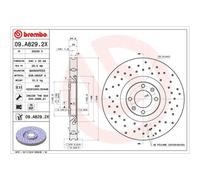 BREMBO 2x Disco de Freno Delantero Ø340 - MM Perforado/Iluminación Interior para