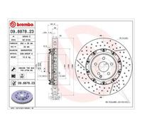 BREMBO 2x Disco de Freno Delantero Ø380 MM Recubierto para Mercedes-Benz Sl R230