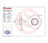 BREMBO 2X Disco De Freno Trasero 228 Completo Para Renault 4 112_ 5 122_ R21_