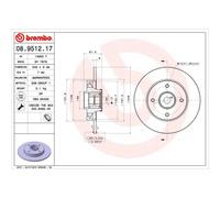 BREMBO 2X Disco De Freno Trasero 249 Para Peugeot 307 3A/C 3H 3E Citroën