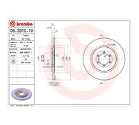 BREMBO 2X Disco De Freno Trasero 250 Completo Para Alfa Romeo GTV 116 Alfetta