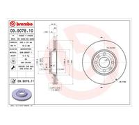 BREMBO 2X Disco De Freno Trasero 260 Ventilado Para Renault Clio III