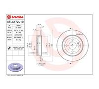 BREMBO 2X Disco De Freno Trasero 262 Completo Para Hyundai I20 GB BC3 BI3 IB