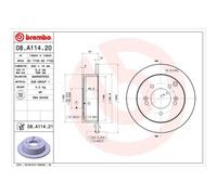 BREMBO 2X Disco De Freno Trasero 262 Completo Para Hyundai Tucson JM Sonata V NF