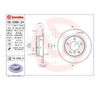 BREMBO 2X Disco De Freno Trasero 280 Completo Para BMW 3 Series Compact E46 E36