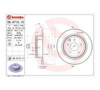 BREMBO 2X Disco De Freno Trasero 292 Completo Para Nissan Qashqai +2 I J10 JJ10
