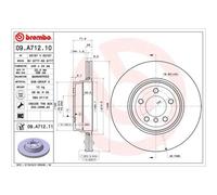 BREMBO 2X Disco De Freno Trasero 345 Ventilado Para BMW 7 Series E65 E66 E67