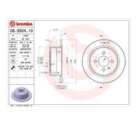 BREMBO 2x Disco Freno Trasero 258 Completo para BMW 3er E30 08.9504.10