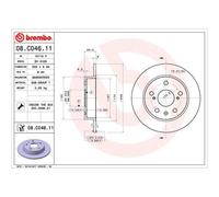 BREMBO 2x Disco Freno Trasero Ø259 MM Completo para Suzuki Vitara Ly 1.4T