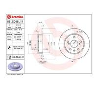 BREMBO 2x Disco Freno Trasero Ø259 MM Completo para Suzuki Vitara Ly 1.4T