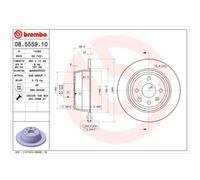 BREMBO 2x Disco Freno Trasero 260 Completo para Opel Vectra A 86_ 87_ Astra F