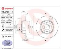 BREMBO 2x Disco Freno Trasero Ø272 mm Sólido para VW T-ROC A11 1.5 TSI 1.0 Skoda