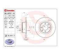 BREMBO 2x Disco Freno Trasero 276 Completo para Citroën C5 II Break Re _ RC