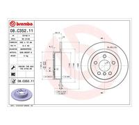 BREMBO 2x Disco Freno Trasero Ø280 MM Completo para BMW I3 I01 S Eléctrico 2