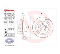 BREMBO 2x Disco Freno Trasero Ø284 MM Completo para Hyundai i30 GD 1.4 1.6 Crdi