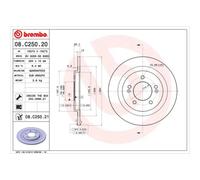 BREMBO 2x Disco Freno Trasero Ø284 MM Completo Recubierto para Hyundai i40 Cw VF