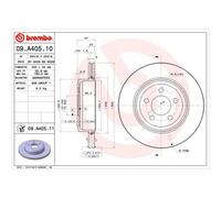 BREMBO 2x Disco Freno Trasero 320 con Ventilación Interior para Chrysler 300C