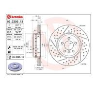 BREMBO 2x Disco Freno Trasero Ø345 MM para BMW 3er Touring F31 320d 318d F30