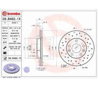 BREMBO 2x Discos Ø 269 Perforado/Iluminación Interior para Renault Mégane IV