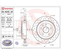 BREMBO 2x Discos Ø 330 Perforado/Iluminación Interior para Dodge Durango Jeep