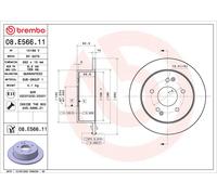 BREMBO 2X DISCOS DE FRENO Ø 262 Para Ssangyong Korando Actyon II