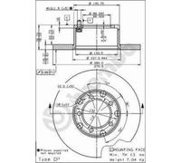BREMBO 2X Discos De Freno Delanteros 280 Para Mercedes-Benz T1 08.3959.20