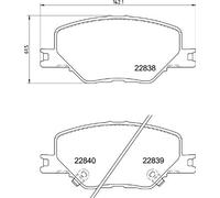 BREMBO Bremsbelagsatz, Scheibenbremse P59096