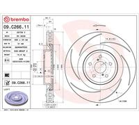 BREMBO Disco de freno trasero izquierdo para LEXUS: RC, GS (Ref: 09.C266.11)