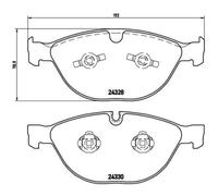 BREMBO Forros de Freno Delantero para Jaguar Xk Coupé BMW 5er 6er Cabriolet