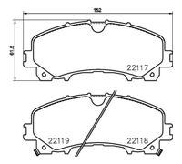 BREMBO Forros de Freno Delantero para Nissan X-Trail Infiniti Q50 Q60 Coupé