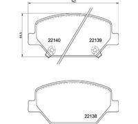 BREMBO Forros de Freno Delantero para Opel Insignia B SPORTS Tourer Chevrolet