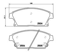 BREMBO Forros de Freno Delantero para Opel Mokka / Moca X Astra J Chevrolet