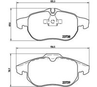 Brembo Pastillas de freno P 59 043X Xtra – Juego de 4 delanteras
